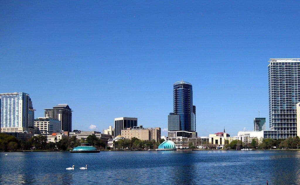 The downtown Orlando skyline