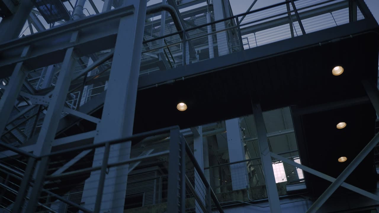 Steel beams at a construction site