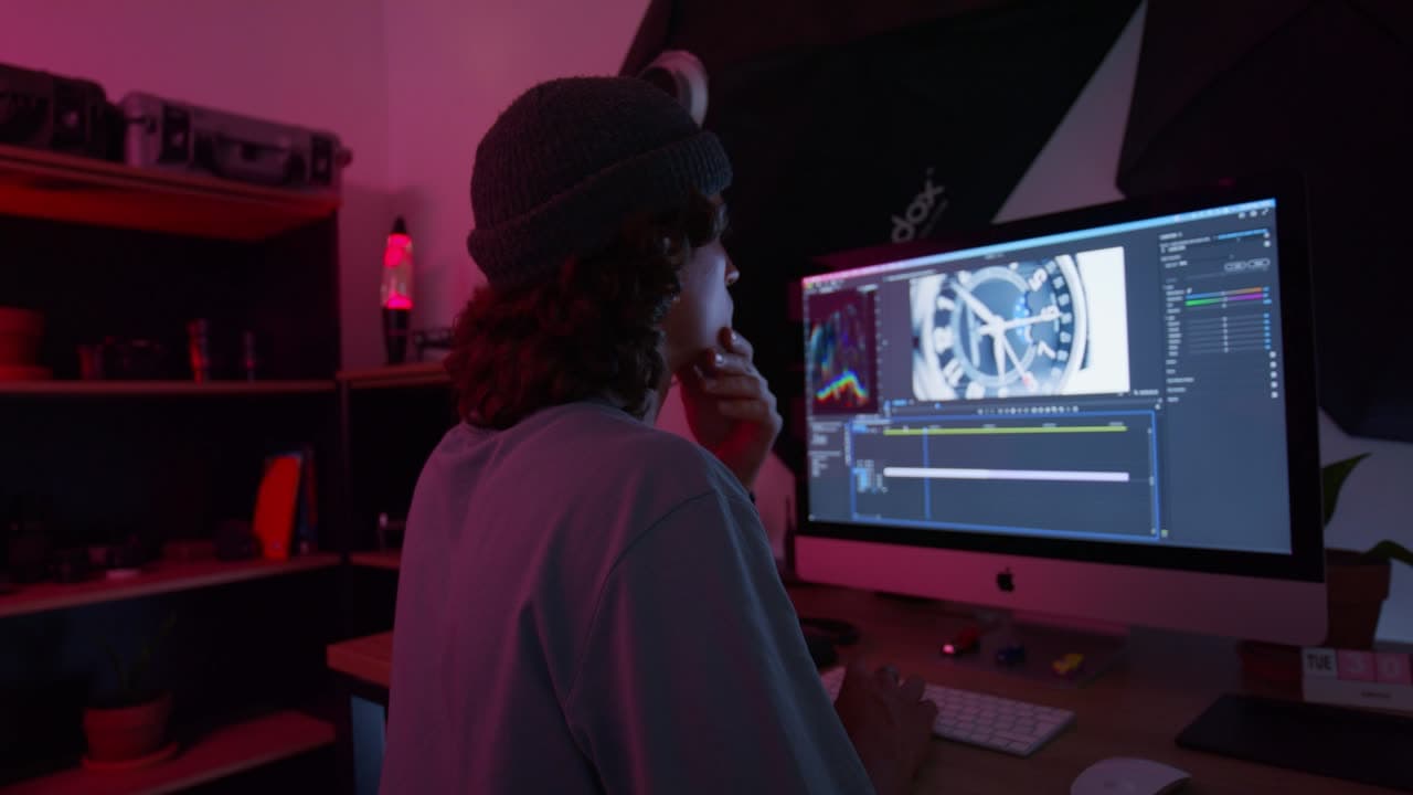 A developer at a workstation