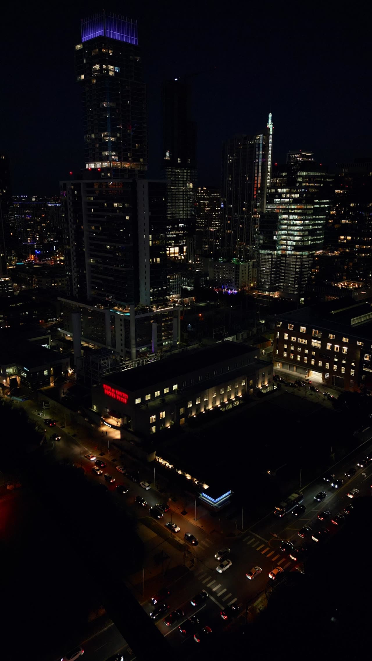 A Florida city skyline at dusk