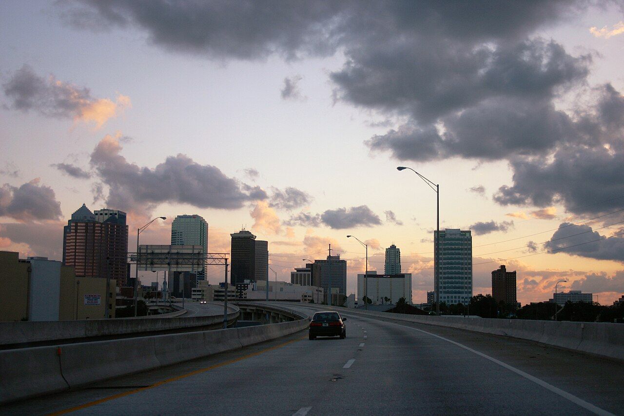 A Florida skyline at sunset