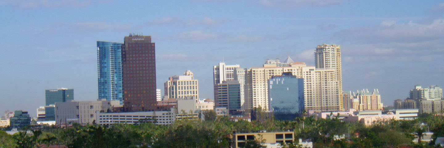 Fort Lauderdale downtown skyline view of South Florida commercial district