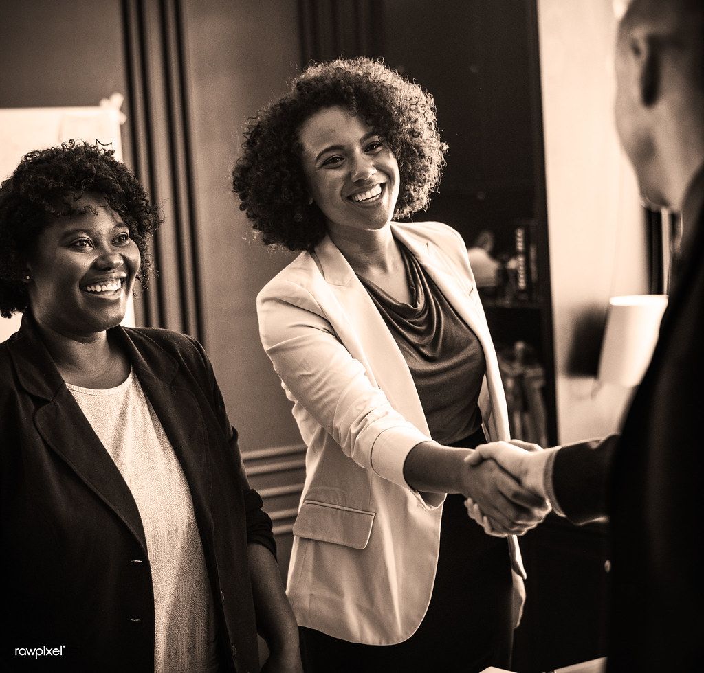 A business handshake