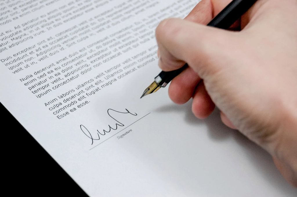 Signing a document